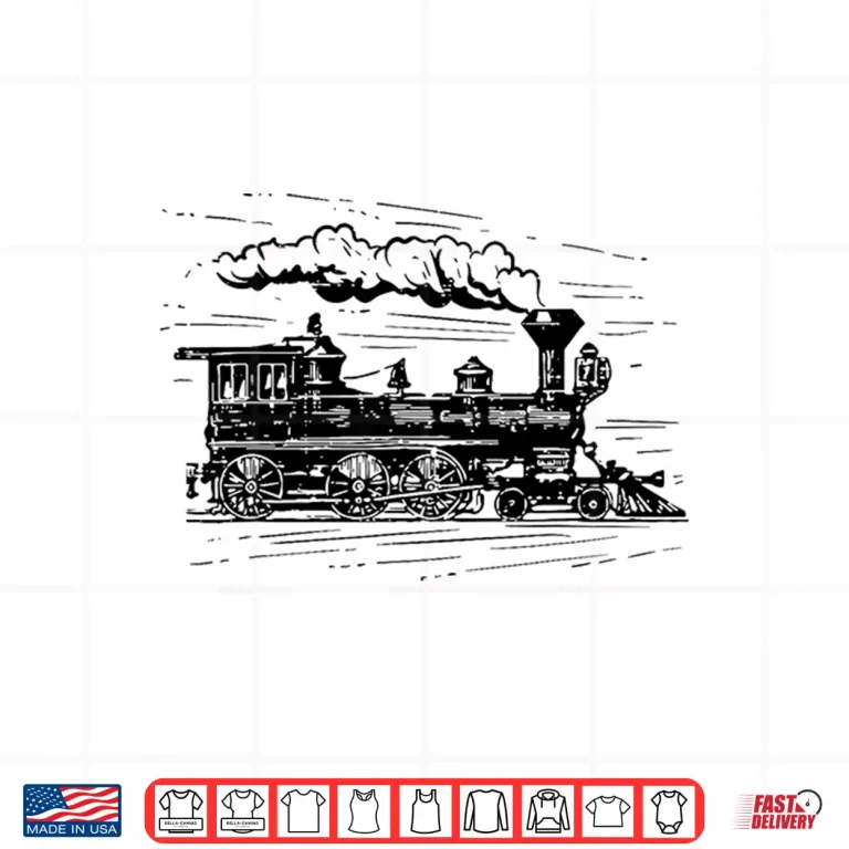 Design Steam Train Locomotive Engineer Railway Men Women Kids Boys Shirt