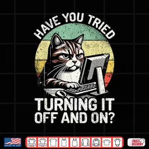 Design Tech Support Humor I Cat Tech Engineer I Computer It Guy Shirt