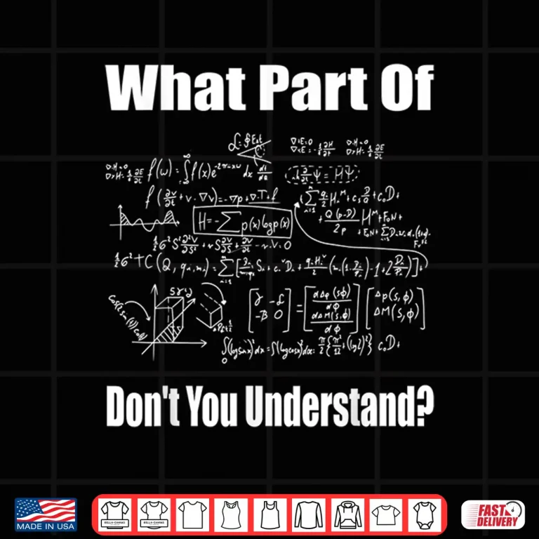 Design What Part Of DonT You Understand Funny Math Teacher Shirt