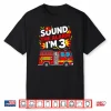 3 Year Old Birthday Sound The Alarm Im 3 Boys Fire Truck Shirt