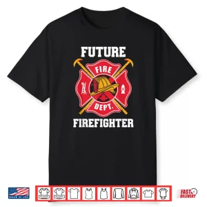 Future Firefighter Fireman Firefighting Funny Boys Kids Shirt
