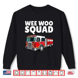 Sweatshirt Funny Firefighter Art Men Women Kids Fire Truck Fireman Shirt
