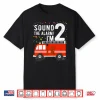 Kids Fire Truck 2Nd Birthday Boy 2 Year Old Firefighter Shirt