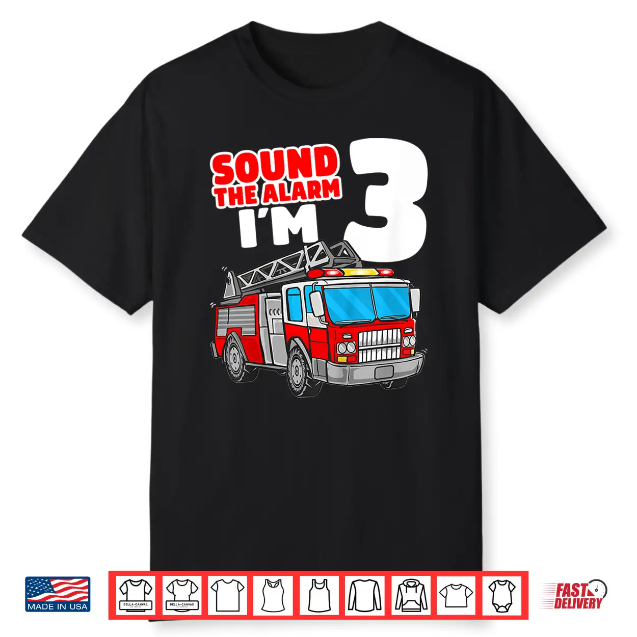 Kids Fire Truck 3 Year Old Firefighter 3Rd Birthday Boy Shirt Kids Fire Truck 3 Year Old Firefighter 3Rd Birthday Boy Shirt