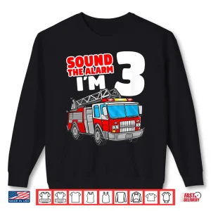 Kids Fire Truck 3 Year Old Firefighter 3Rd Birthday Boy Shirt 2 Sweatshirt Kids Fire Truck 3 Year Old Firefighter 3Rd Birthday Boy Shirt