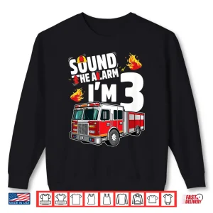 Kids Fire Truck 3Rd Birthday Boy Firefighter 3 Year Old Shirt 2 Sweatshirt Kids Fire Truck 3Rd Birthday Boy Firefighter 3 Year Old Shirt