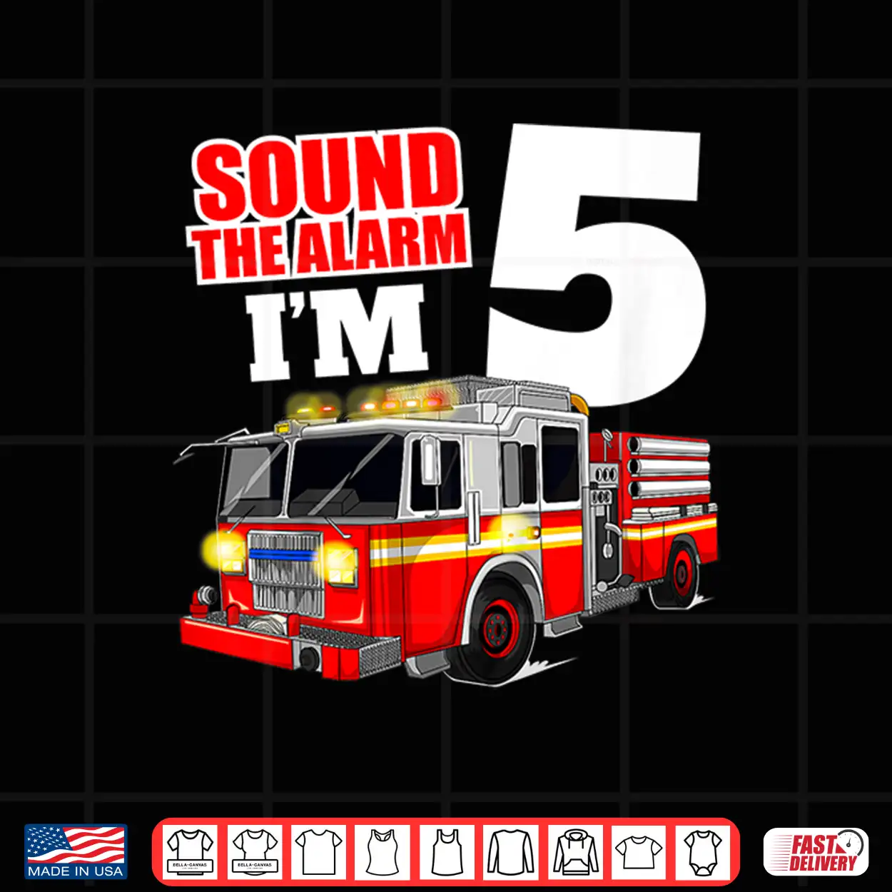 Kids Fire Truck 5Th Birthday T Shirt Boy Firefighter 5 Year Old Kids Fire Truck 5Th Birthday T Shirt Boy Firefighter 5 Year Old