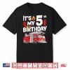 5Th Birthday Boy Fire Truck 5 Years Old Toddler Firefighter Shirt