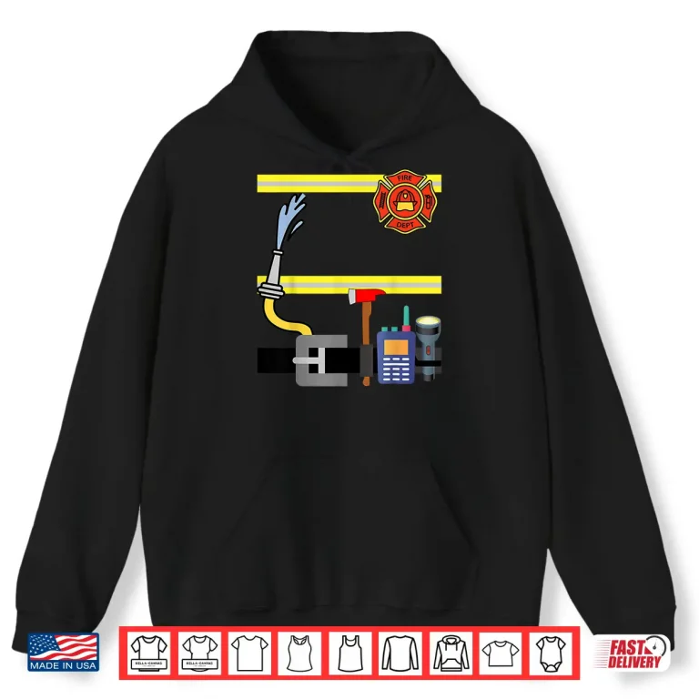 Hoodie Boys Mens Kids Child WomenS Fireman Firefighter Costume Shirt