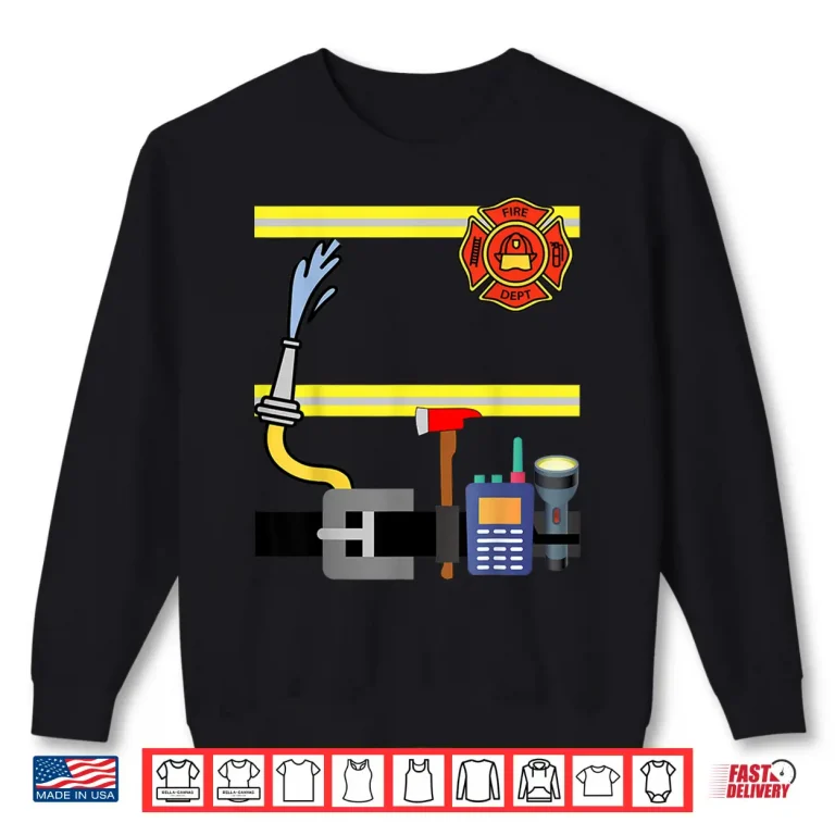 Sweatshirt Boys Mens Kids Child WomenS Fireman Firefighter Costume Shirt