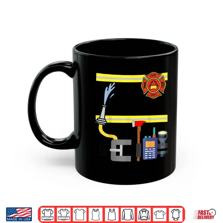 Mug Boys Mens Kids Child WomenS Fireman Firefighter Costume Shirt
