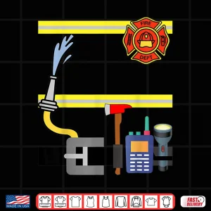 Design Boys Mens Kids Child WomenS Fireman Firefighter Costume Shirt