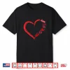 Firefighter Heart Matching Fire Trucks Valentines Day Shirt
