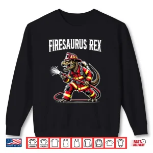 Sweatshirt Firefighter T Rex Dinosaur Shirt Firesaurus Fireman Kids Boy Shirt