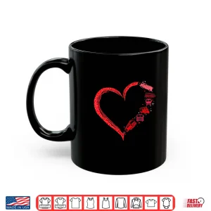 Mug Firefighter Heart Matching Fire Trucks Valentines Day Shirt
