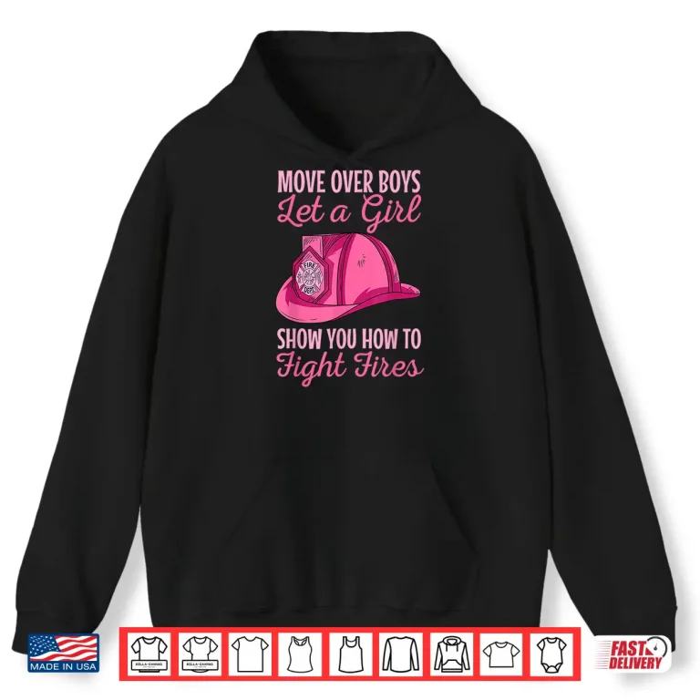 Hoodie Firewoman Firefighter Women Volunteer Firefighting Rescuer Shirt
