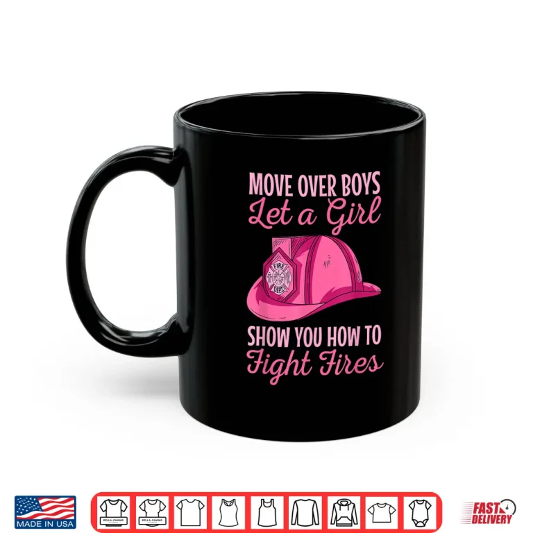 Mug Firewoman Firefighter Women Volunteer Firefighting Rescuer Shirt