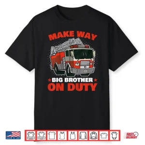 Kids Big Brother Firefighter Shirt Brother Boys Firefighter Shirt