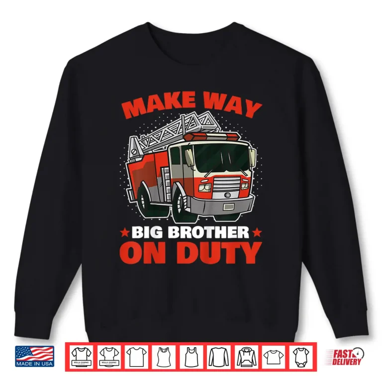 Sweatshirt Kids Big Brother Firefighter Shirt Brother Boys Firefighter Shirt