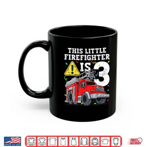 Mug Fire Truck 3 Year Old Firefighter 3Rd Birthday Shirt