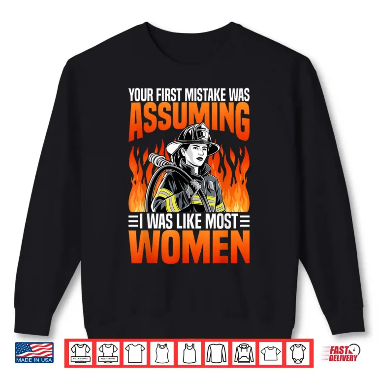 Sweatshirt Funny Firefighter Professional Service Graphic Shirt