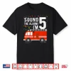Fire Truck 5Th Birthday 5 Year Old Firefighter Shirt