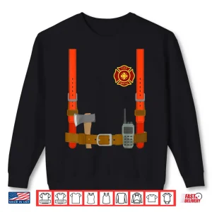 Sweatshirt Firefighter Costume Halloween Fireman Uniform Shirt