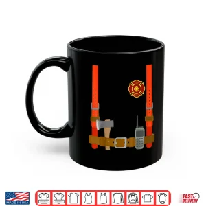 Mug Firefighter Costume Halloween Fireman Uniform Shirt