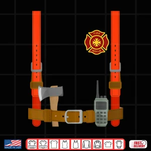 Design Firefighter Costume Halloween Fireman Uniform Shirt