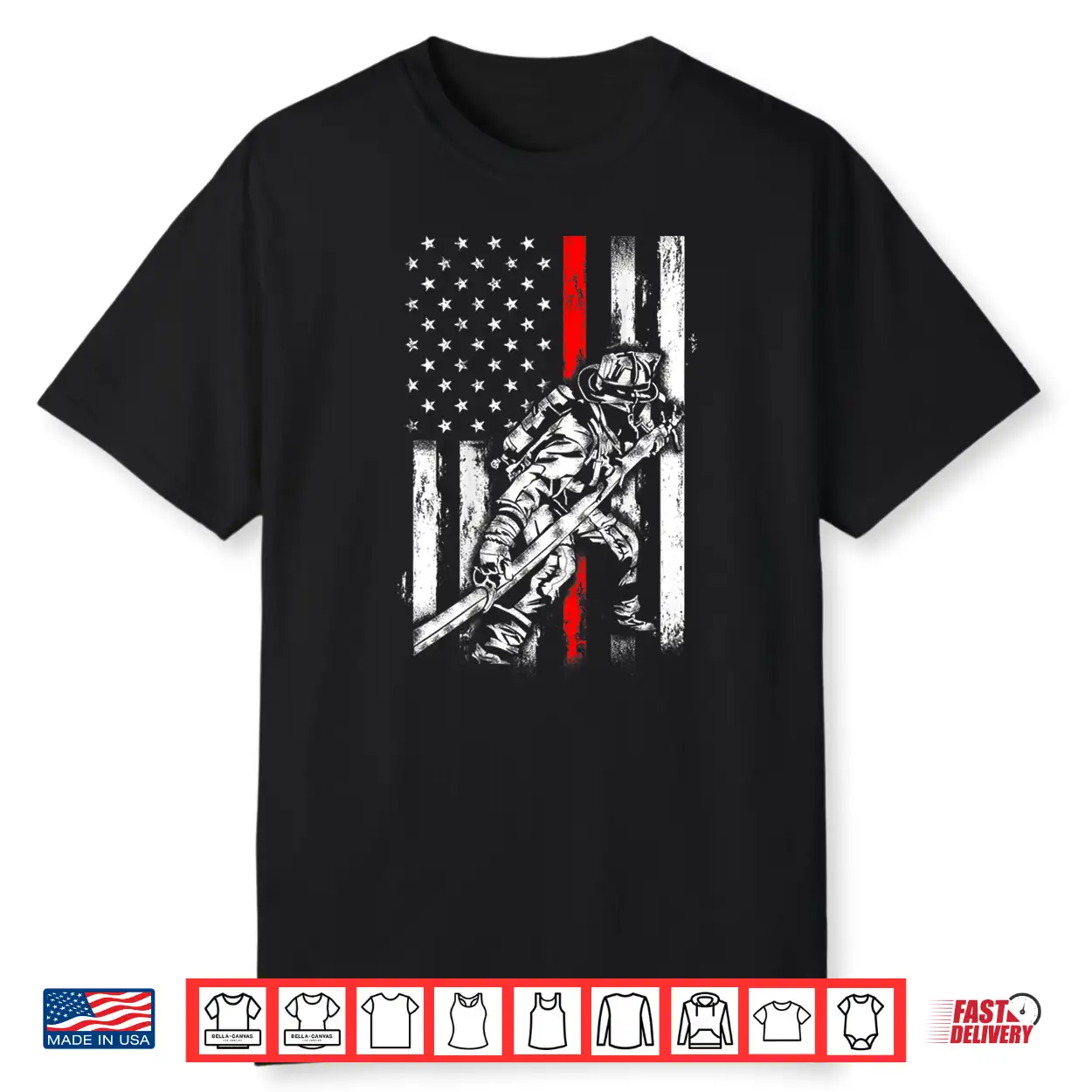 Firefighter Red Us Patriotic Funny Fireman American Flag Shirt Firefighter Red Us Patriotic Funny Fireman American Flag Shirt