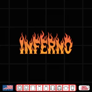 Design Inferno Inspirational Flames Firefighter Fireman Professional Shirt