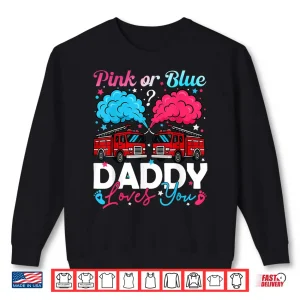 Sweatshirt Pink or Blue Firefighter Baby Gender Reveal Family Shirt