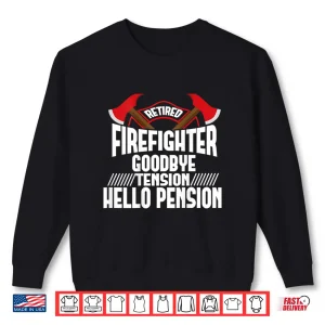 Retired Firefighter Thin Red Line Retirement Party Gift Shirt