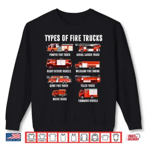Sweatshirt Toddler Boy Types Of Firetruck Firefighter Baby Dad Fireman Shirt