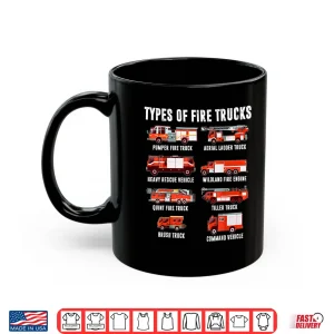 Mug Toddler Boy Types Of Firetruck Firefighter Baby Dad Fireman Shirt