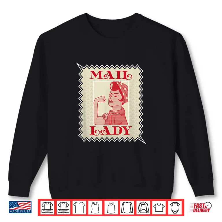 Sweatshirt Female Postal Worker Mail Lady Stamp Shirt