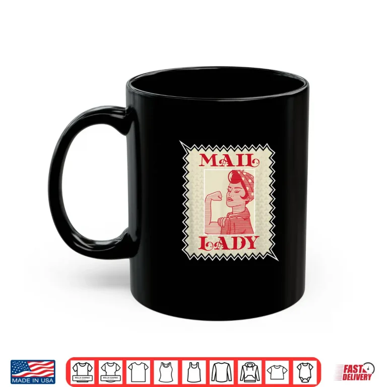 Mug Female Postal Worker Mail Lady Stamp Shirt