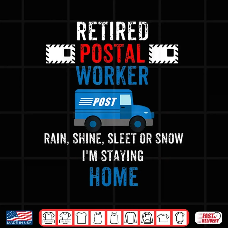 Design Mens Funny Retired Postal Worker Postman Retirement Gift For Him Shirt