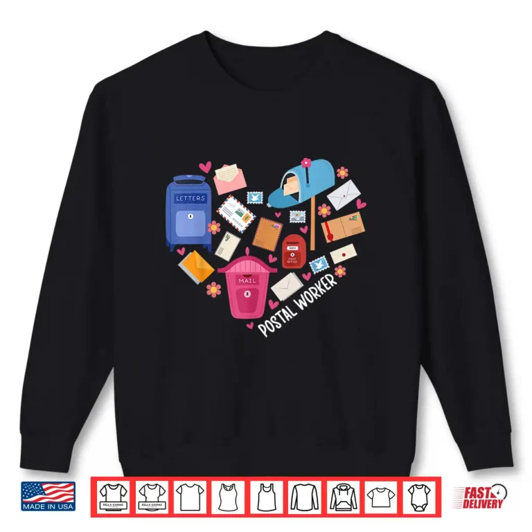 Sweatshirt Postal Worker Heart Postwoman Mail Lady Mailwoman Shirt