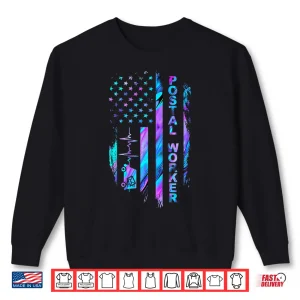 Sweatshirt Postal Worker Tie Dye Proud Mail Carrier Mail Lady Patriotic Shirt