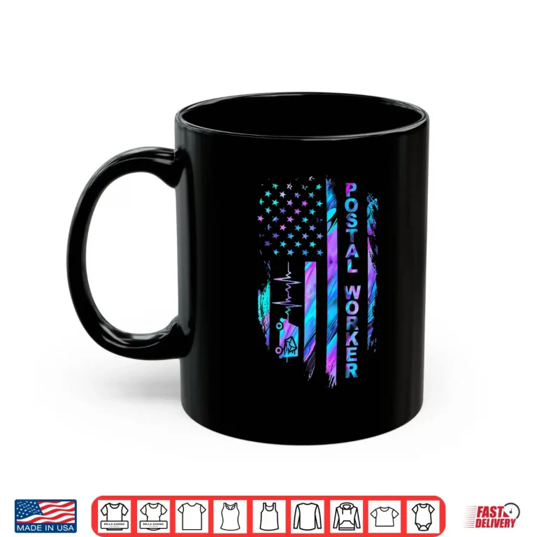 Mug Postal Worker Tie Dye Proud Mail Carrier Mail Lady Patriotic Shirt