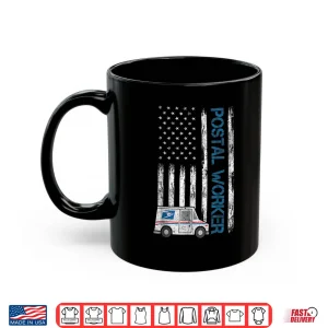 Mug Usa Flag Patriotic Postal Worker Mailman Mail Lady Novelty Shirt