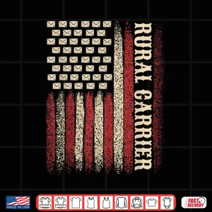 Design Vintage Rural Carrier Usa Flag For Patriotic Mailman Shirt