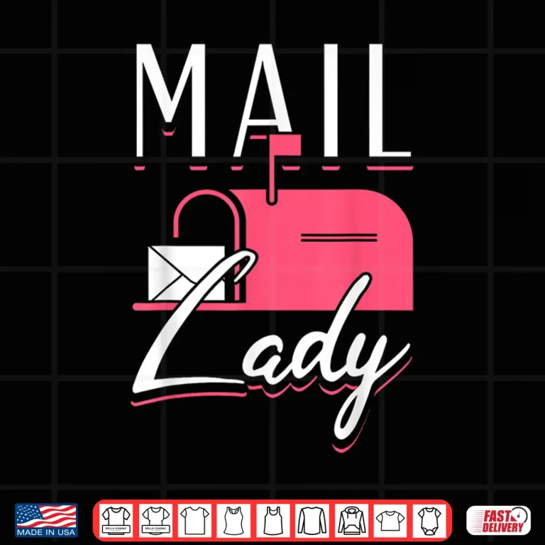 Design Female Postal Worker Mail Lady World Post Day Shirt