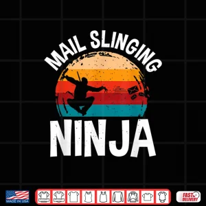 Design Mail Slinging Ninja Postal Worker Mailman Mail Carrier Shirt