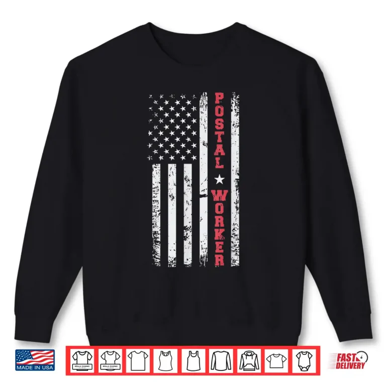 Sweatshirt Post Office Patriotic Postal Worker American Flag Shirt