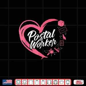 Design Mailman Postal Worker Heart Shirt