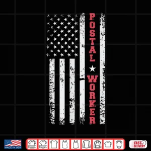 Design Post Office Patriotic Postal Worker American Flag Shirt