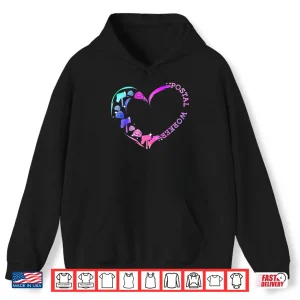 Hoodie Postal Worker Heart Love Postal Worker Mail Carrier Shirt