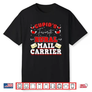Rural Mail Carrier Cupid Valentines Day Postal Worker Shirt